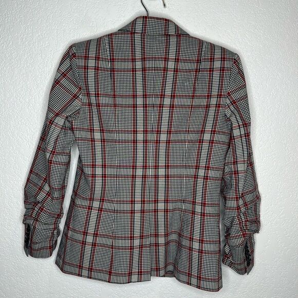 NWT VERONICA BEARD Caldwell Dickey Jacket Size 6 Red/Gray - Picture 8 of 16